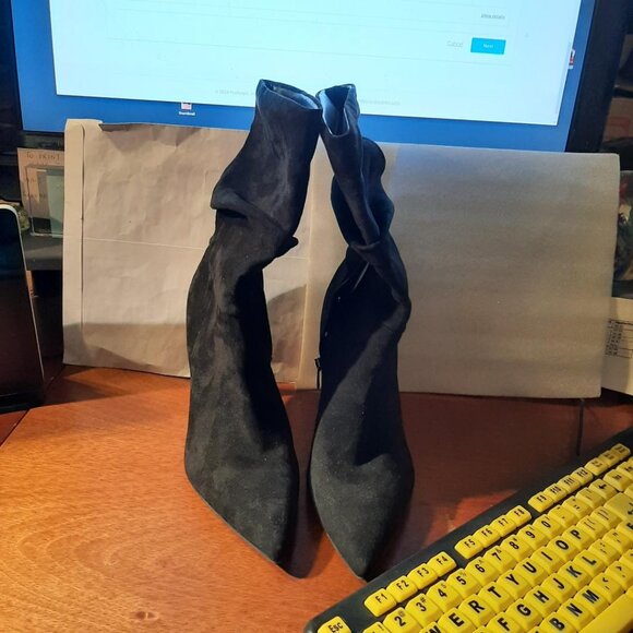 NEW ! Nine West Denner Pointed Toe Slouchy Boot Black Sz10 - Picture 3 of 8